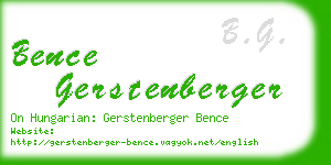 bence gerstenberger business card